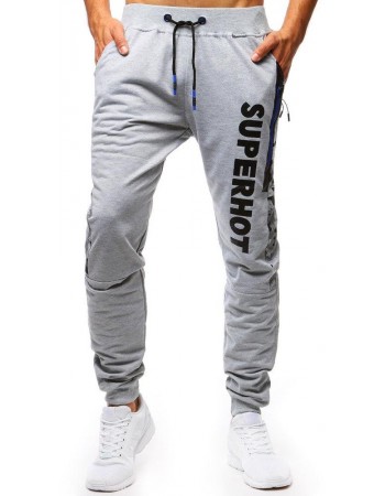 Spodnie męskie dresowe jasnoszare Dstreet UX3521