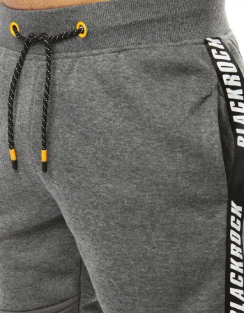 Spodnie męskie dresowe joggery antracytowe UX3541