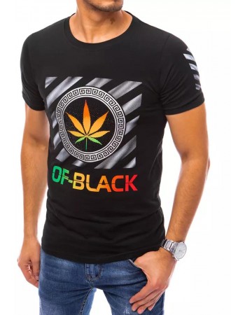T-shirt męski czarny Dstreet RX4705
