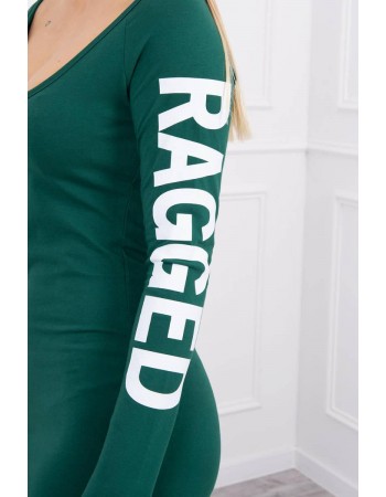 Šaty Ragged zelená, Zelená