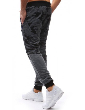 Spodnie męskie dresowe moro antracytowe Dstreet UX3627