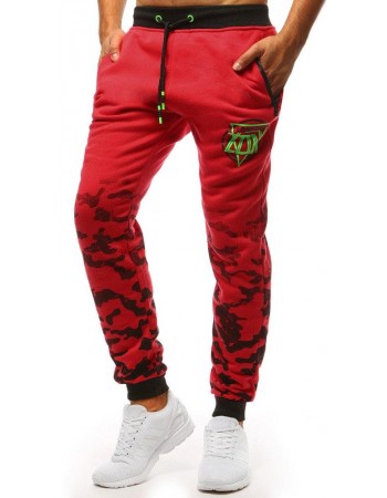 Spodnie dresowe męskie czerwone Dstreet UX3618