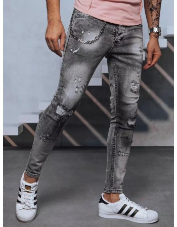 Spodnie męskie jeansowe szare Dstreet UX3644
