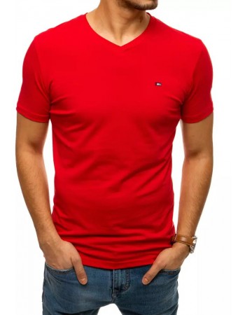 T-shirt męski gładki czerwony Dstreet RX4791