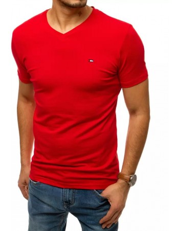 T-shirt męski gładki czerwony Dstreet RX4791