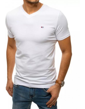 T-shirt męski gładki biały Dstreet RX4792