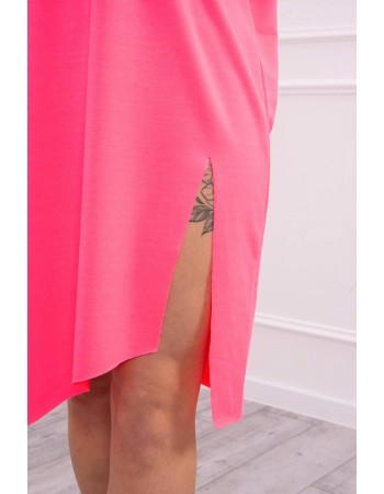 Oversize šaty ružový neón, Ružová neon