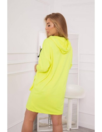 Šaty s kapucňou žltý neón, Neon Žltá