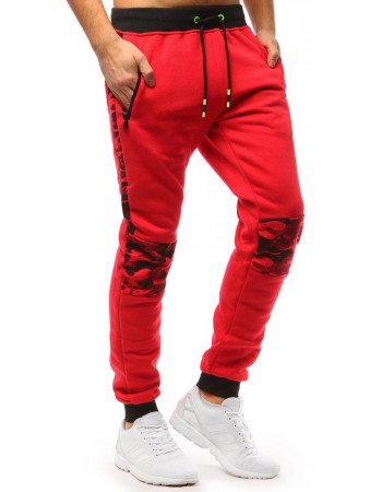 Spodnie męskie dresowe czerwone Dstreet UX3729