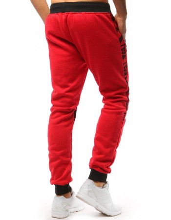 Spodnie męskie dresowe czerwone Dstreet UX3729