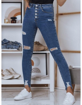 Spodnie damskie jeansowe DENA niebieskie UY0775