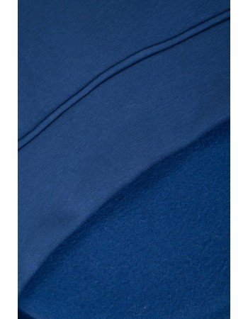 Zateplená mikina s vyšívaným nápisom oversize džínsová farba, Džínsy