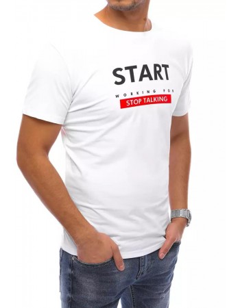T-shirt męski biały Dstreet RX4734