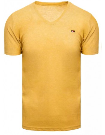 T-shirt męski basic musztardowy Dstreet RX4998