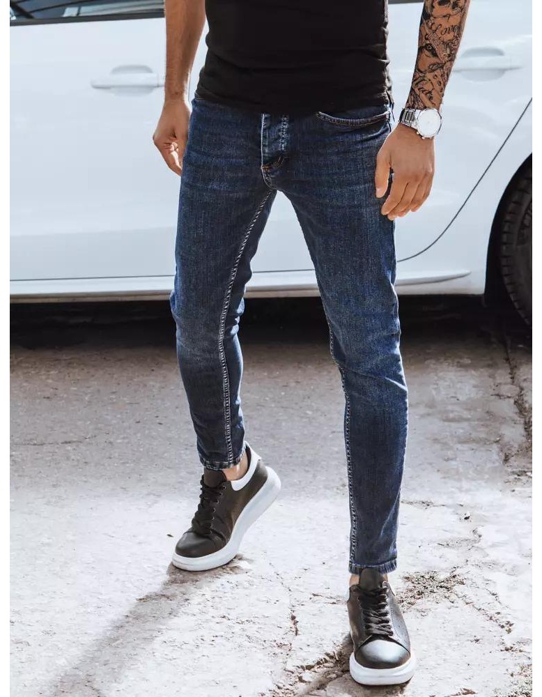 Spodnie męskie jeansowe ciemnogranatowe Dstreet UX3848