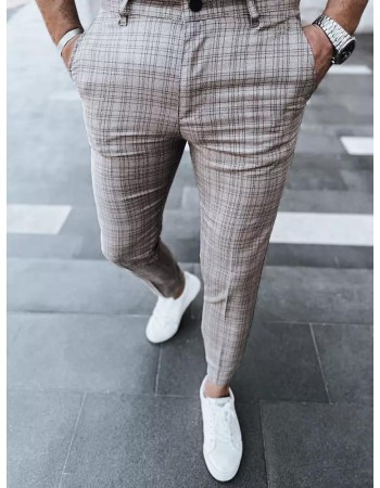 Spodnie męskie jasnobrązowe Dstreet UX3756