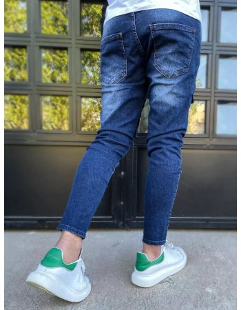 Spodnie męskie jeansowe typu bojówki niebieskie Dstreet UX3293