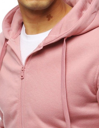 Bluza męska z kapturem różowa BX4251