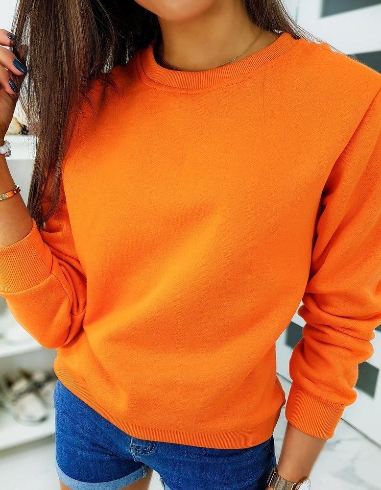 Klasická dámska mikina FASHION II bez kapucne BY0317 - oranžová - XL